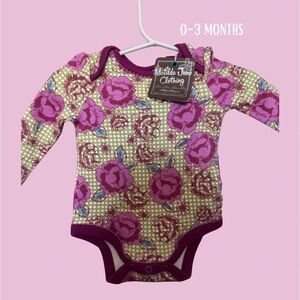Matilda Jane Purple and Cream Floral Bodysuit